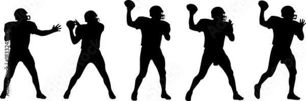 Obraz American Football Player Silhouette Bundle