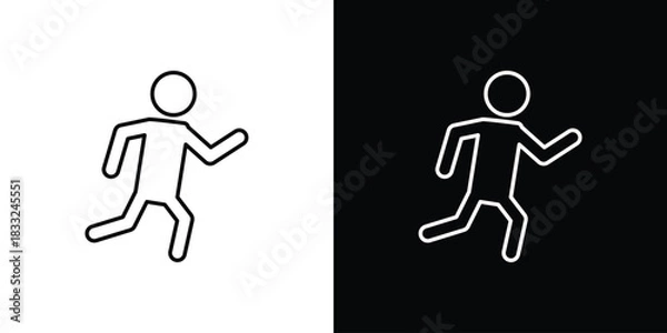 Obraz Running icons vector template, EPS 10 for design