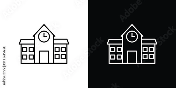 Obraz school icons vector template, EPS 10 for design