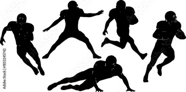 Obraz American Football Player Silhouette Bundle