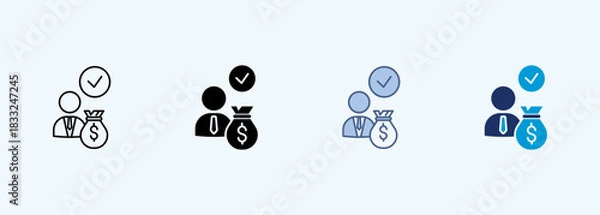 Fototapeta business deal multiple style icon