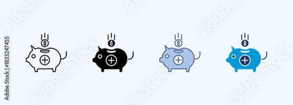 Fototapeta savings multiple style icon