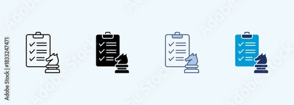 Fototapeta strategy multiple style icon