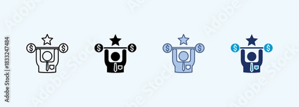 Fototapeta successful multiple style icon