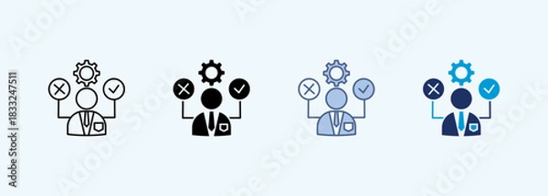 Fototapeta decision multiple style icon