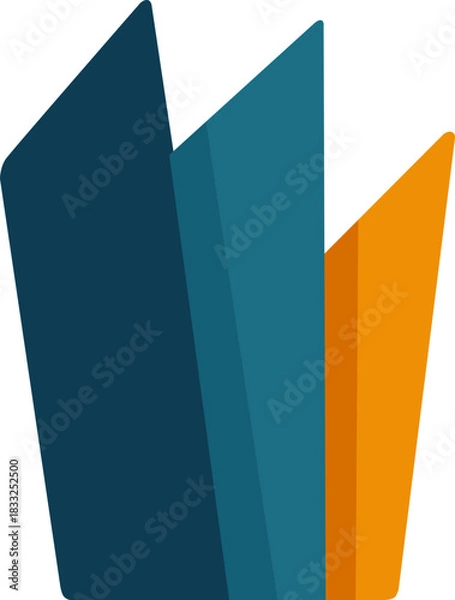 Fototapeta Illustration of Three Abstract Rectangular Shapes