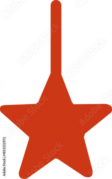 Fototapeta Flat Style Star Icon with Pointer