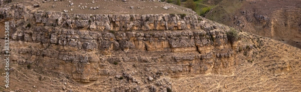 Fototapeta There are many paths in the mountains left by animals.