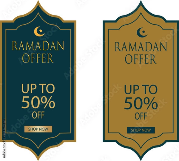 Obraz Ramadan Offer banners showcasing festive discounts for online shopping promotions