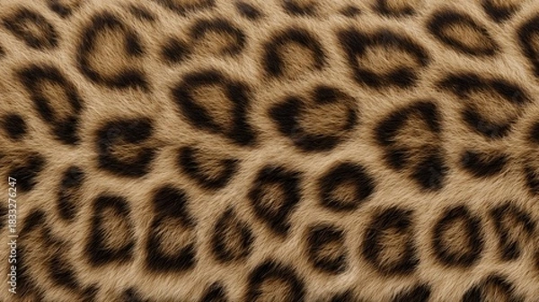 Obraz Realistic leopard print texture with rich tones. Artificial intelligence image