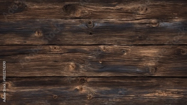 Obraz Rustic wooden planks with dark tones. Artificial intelligence image