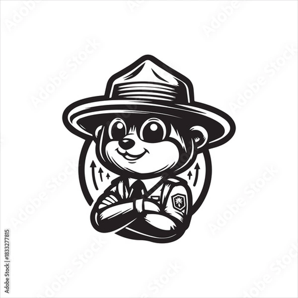 Obraz Park Ranger Vector Logo Illustrations Wildlife Conservation Design