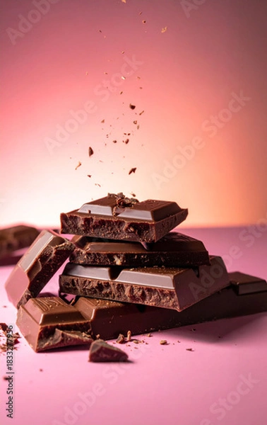Obraz morceaux de chocolat à déguster