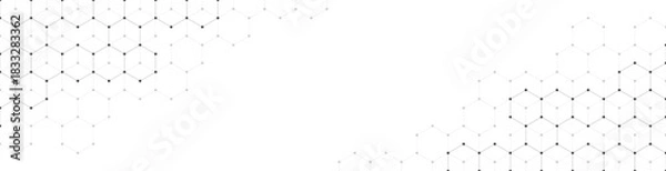 Obraz Hexagons pattern. Geometric abstract background with simple hexagonal elements. Creative idea for medical, technology or science design