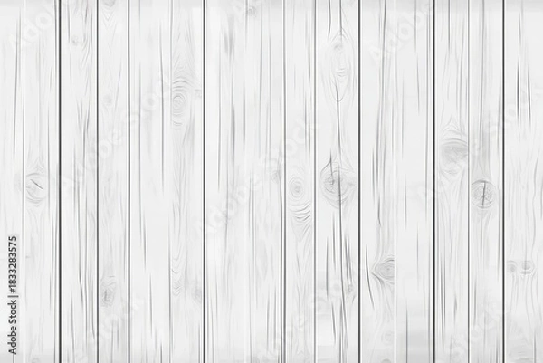 Obraz Rustic white wooden planks texture on solid background. AI generative