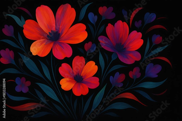 Fototapeta abstract floral background