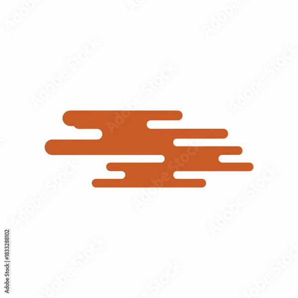 Obraz Abstract Minimalist Orange Element: An abstract minimalist orange element design. Perfectly suitable for modern designs, representing a dynamic shape.