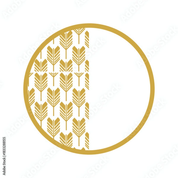 Obraz Geometric Frame with Abstract Pattern: A modern geometric frame is filled with abstract pattern, creating a contemporary and artistic composition.