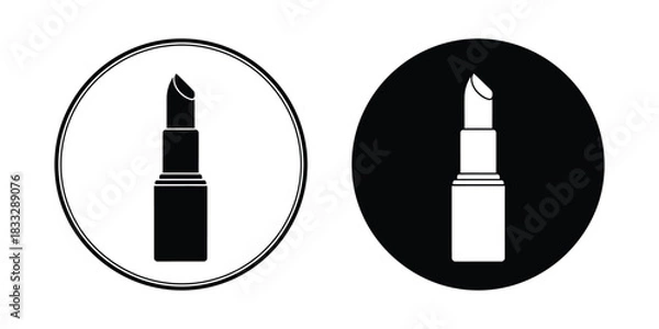 Fototapeta Lipstick icon design with both positive and negative versions