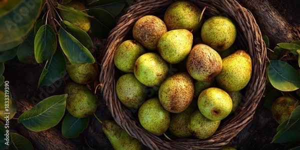 Obraz ripe pear fruit.