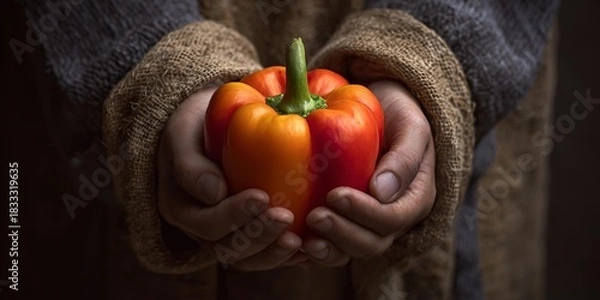 Obraz Sweet pepper is the hands.
