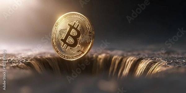 Obraz Bitcoin is flying into the abyss