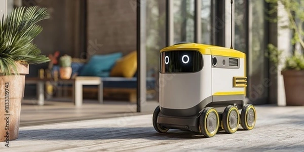 Obraz Robot working in the hotel.