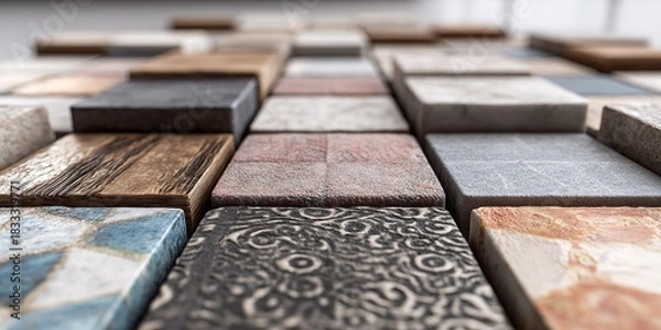 Obraz tiles with different colors and textures.