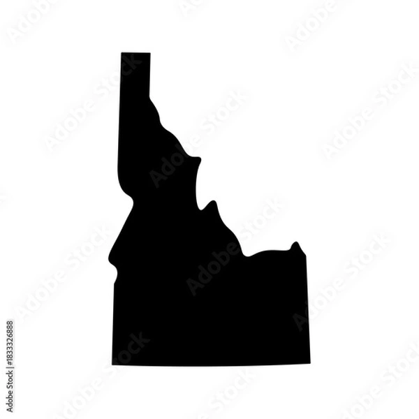 Obraz Idaho state map silhouette