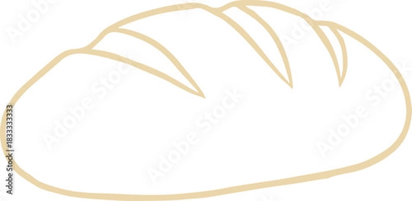 Obraz Bread Loaf Simple Drawn Shape