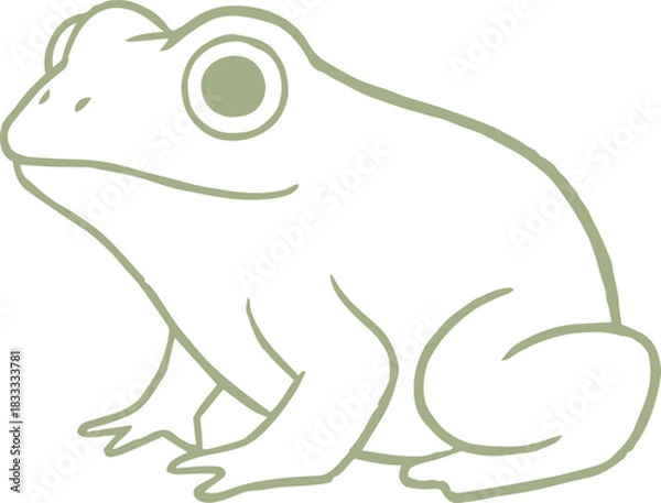 Obraz Frog Sitting Silhouette Outline