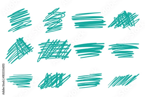 Obraz Bold marker stroke swatch set.