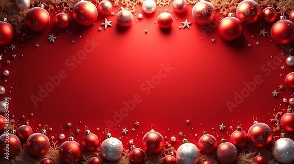 Obraz red christmas background