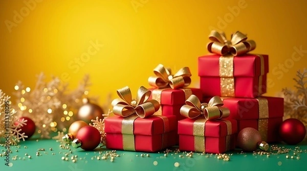 Obraz christmas tree with gifts