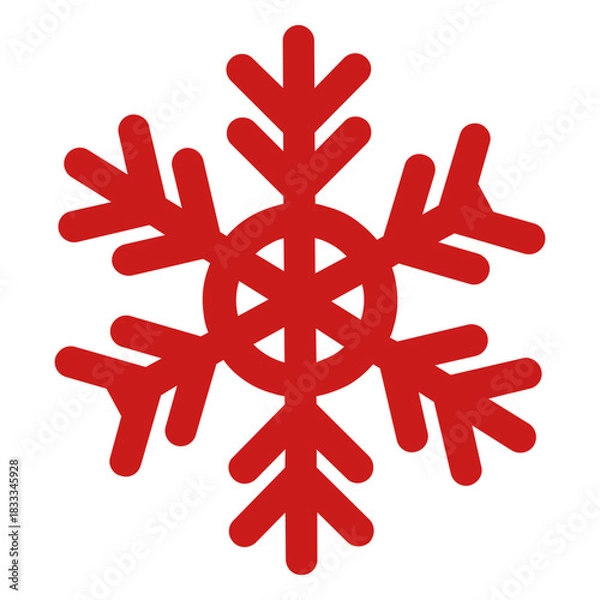 Obraz Red xmas snowflake