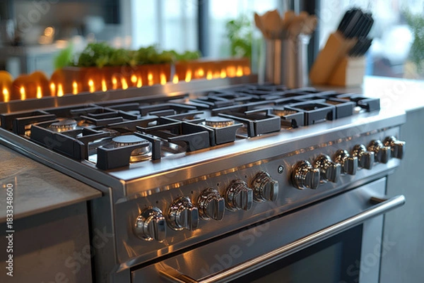 Obraz Variety of vegetables sizzling on stove.