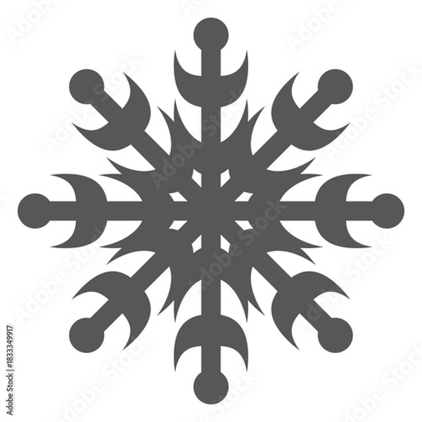 Obraz Decorative snowflake icon