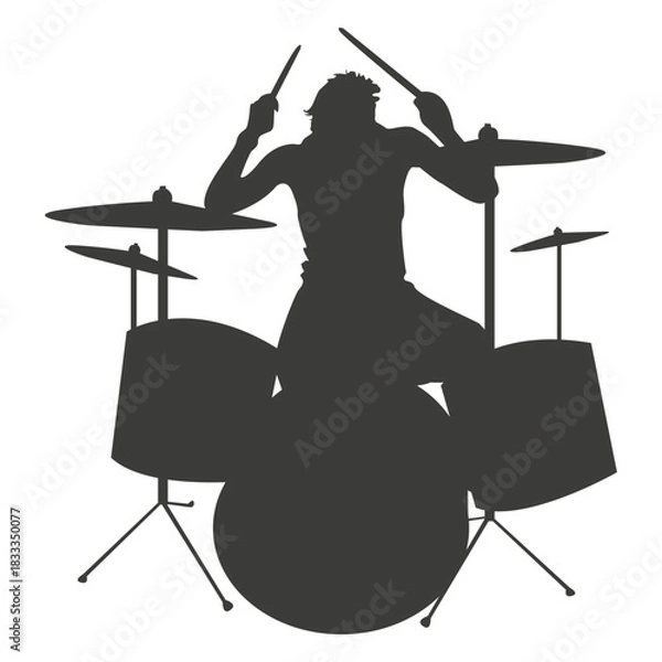 Obraz Drummer silhouette