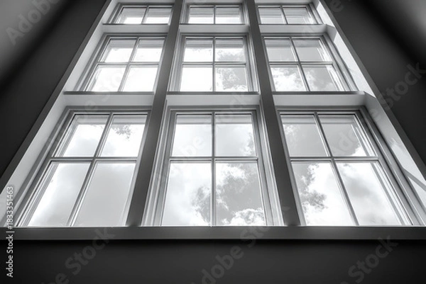 Obraz Sky view through window.