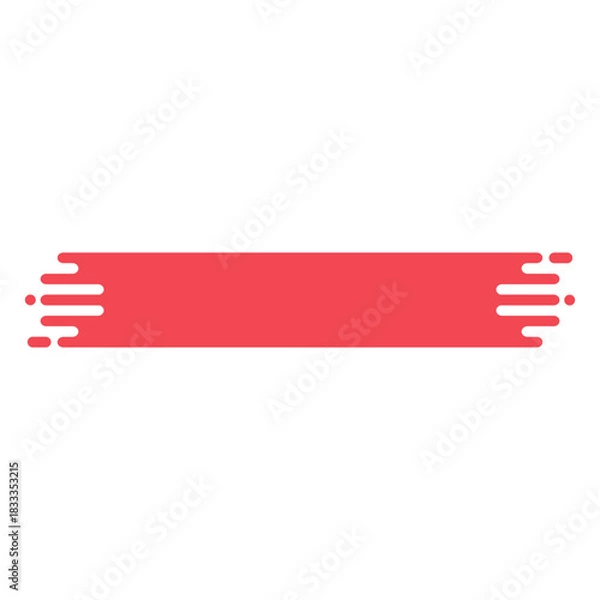 Obraz Damaged ribbon simple red