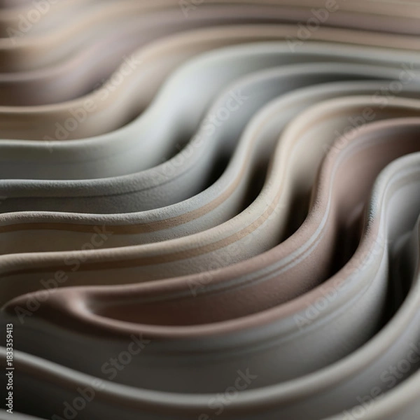 Obraz Abstract wavy layers of earth tones creating a textured background