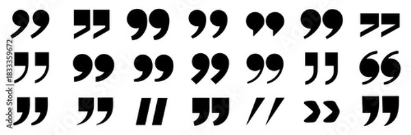 Obraz quote mark speech icon set
