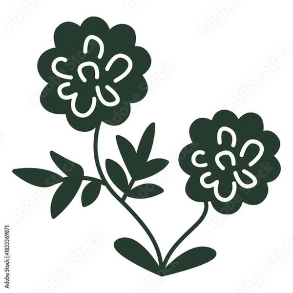 Obraz Mexican marigold silhouette