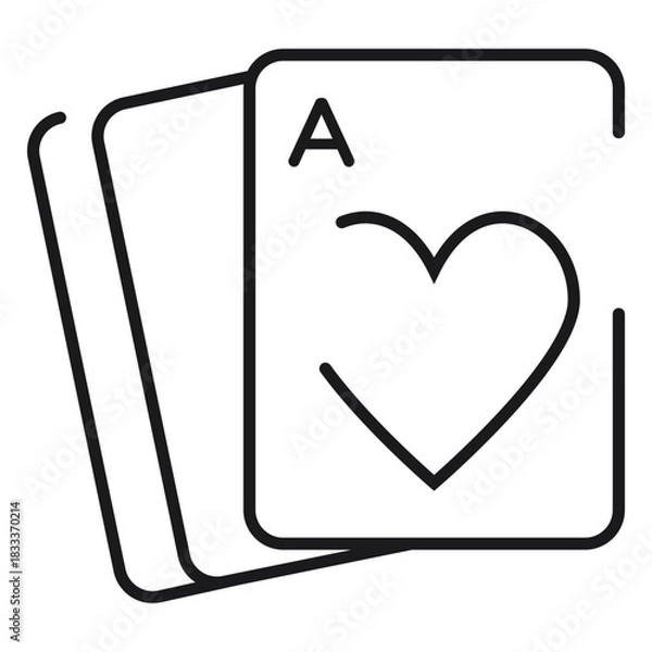 Obraz Playing cards icon