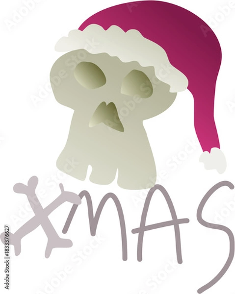 Obraz Skull icon with hat anf text