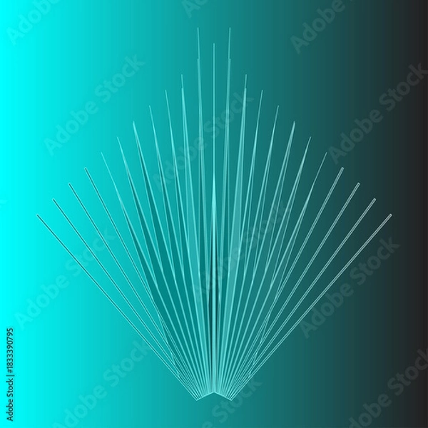 Fototapeta Abstract blue background vector illustration with light rays, shine, and a dynamic motion pattern