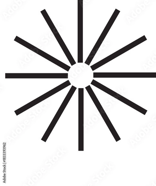 Obraz Clean Firework Outline Vector