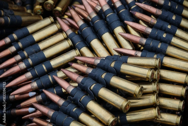 Obraz browning machine gun outdoor practice