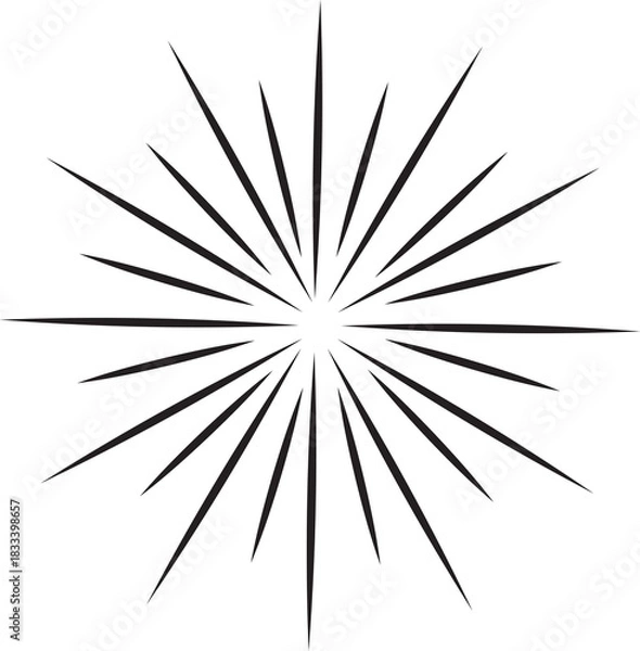 Obraz Minimal Fireworks Lines Vector