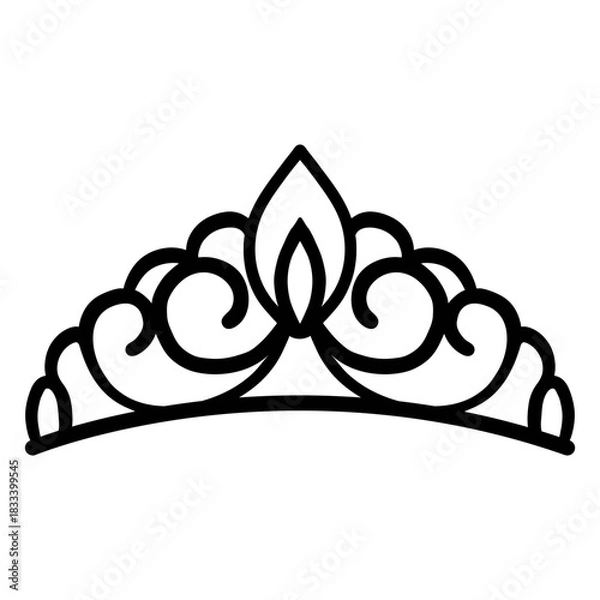 Obraz Quinceanera light tiara stroke